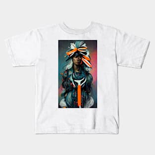 Future Human - 012 - Tribal Elder Kids T-Shirt